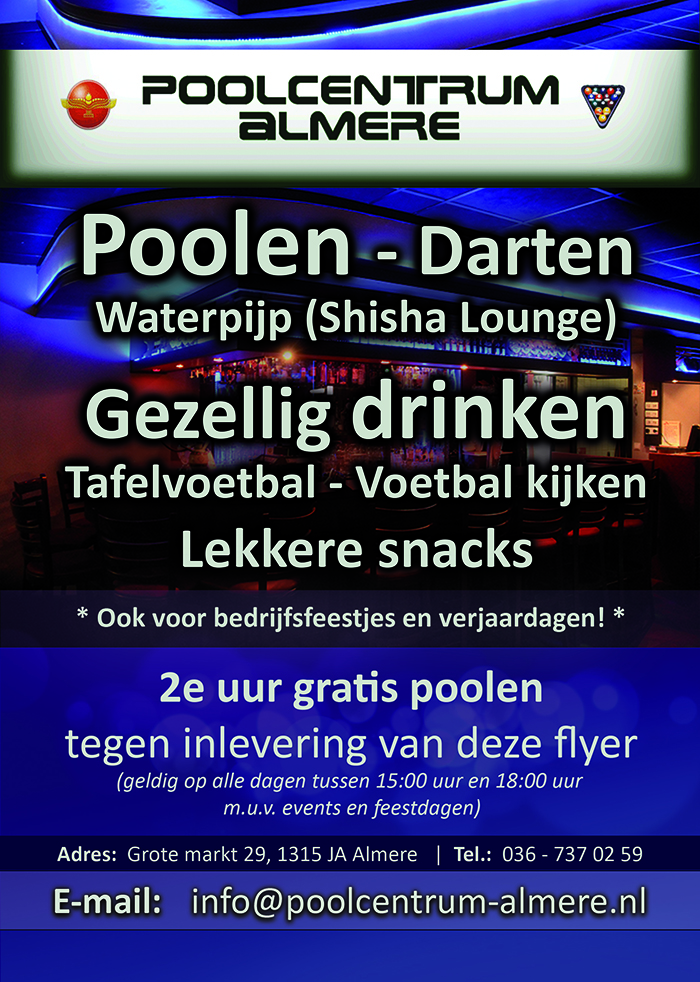 Flyer Poolcentrum Almere